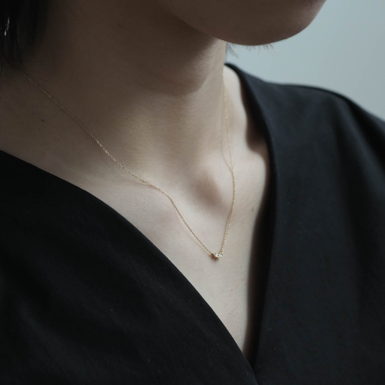 Atelier d'antan - 3 Rosecut Dia H Necklace