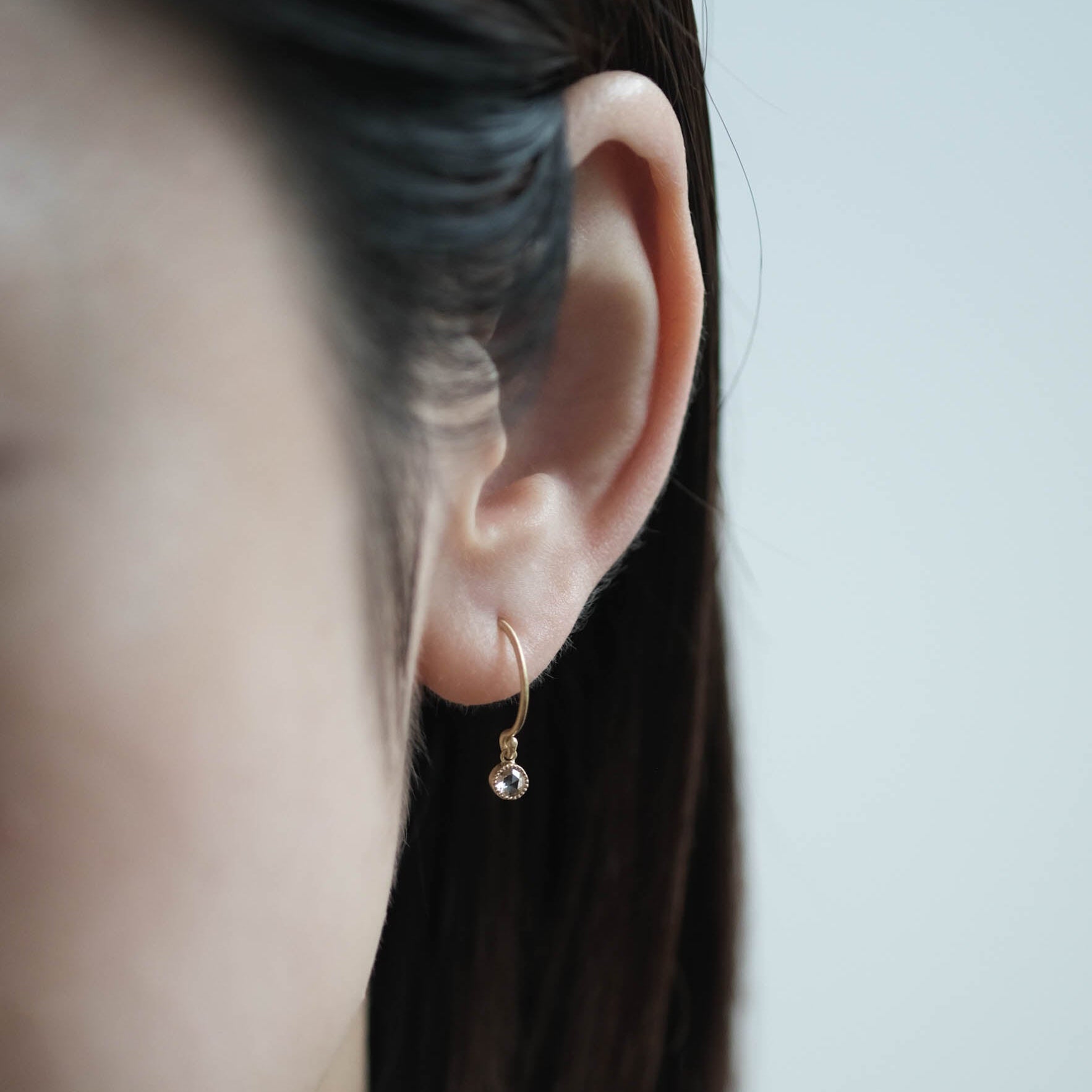 Atelier d'antan - 2 Round Rosecut Dia Pierce［A023201AP015 K18］ピアス