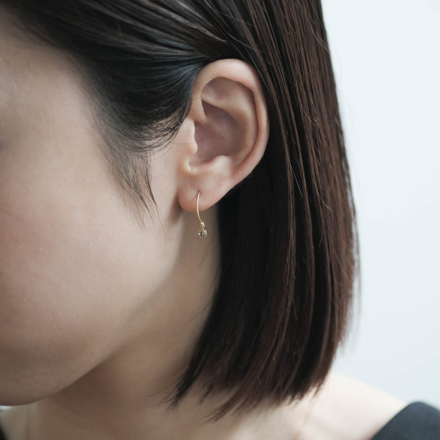 Atelier d'antan - 2 Round Rosecut Dia Pierce［A023201AP015 K18］ピアス