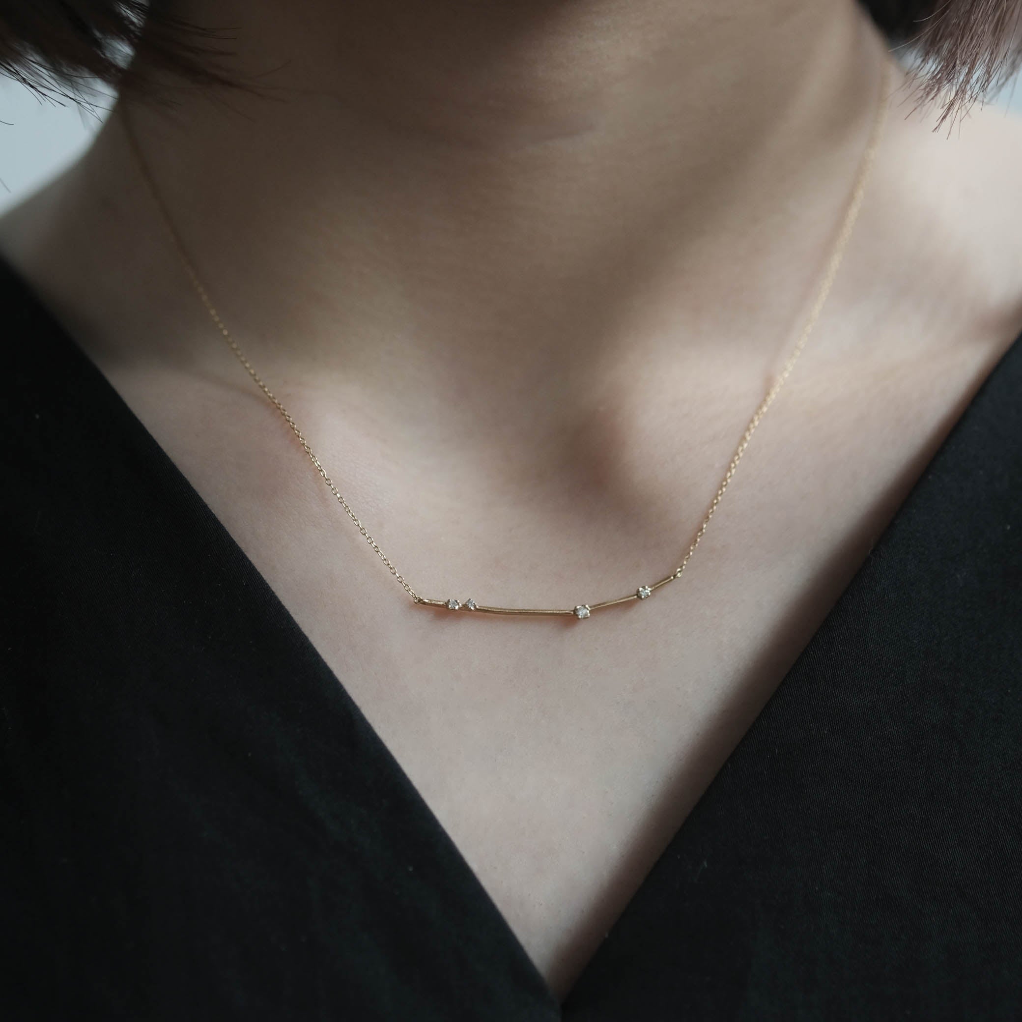 Atelier d'antan：4 Dia R Necklace