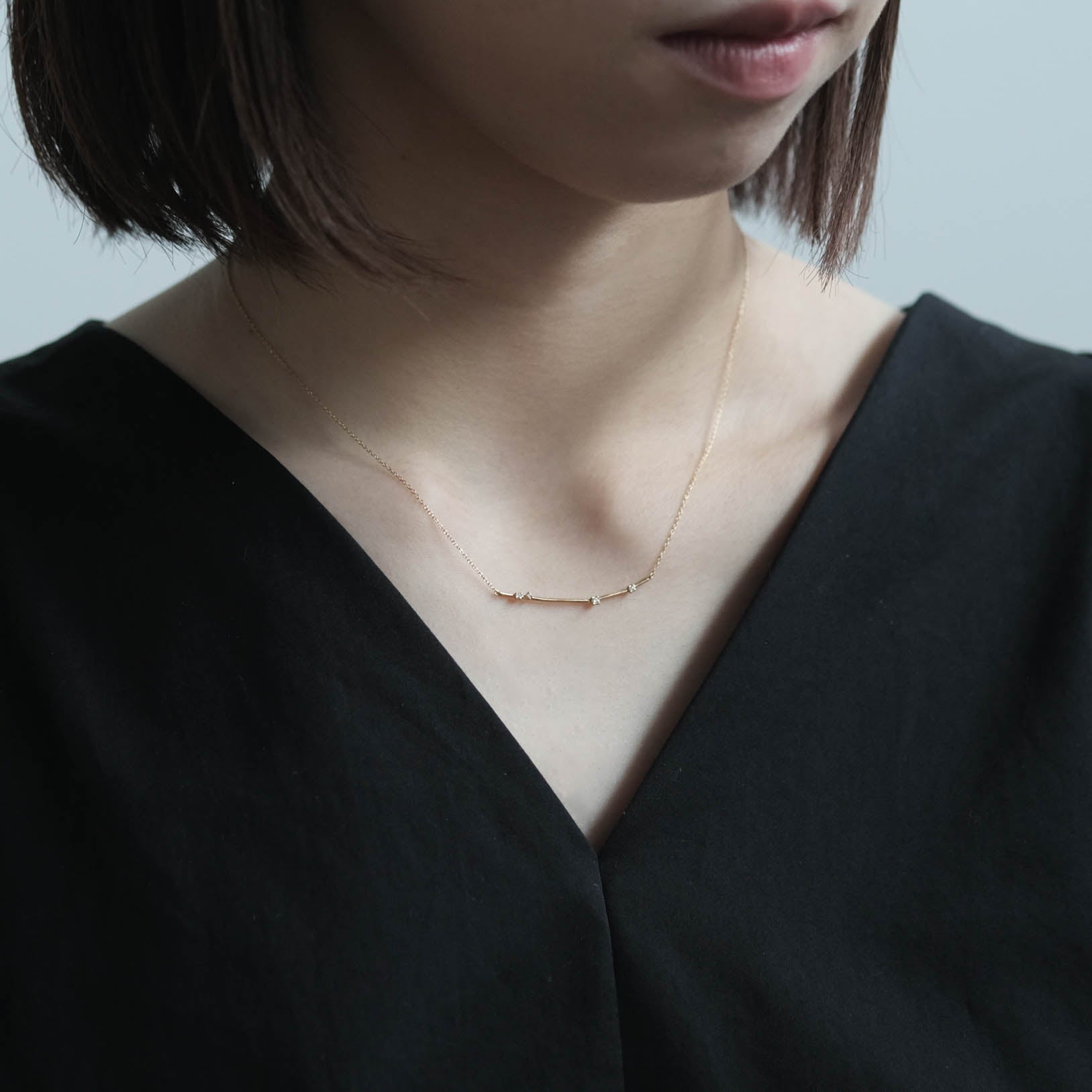 Atelier d'antan：4 Dia R Necklace