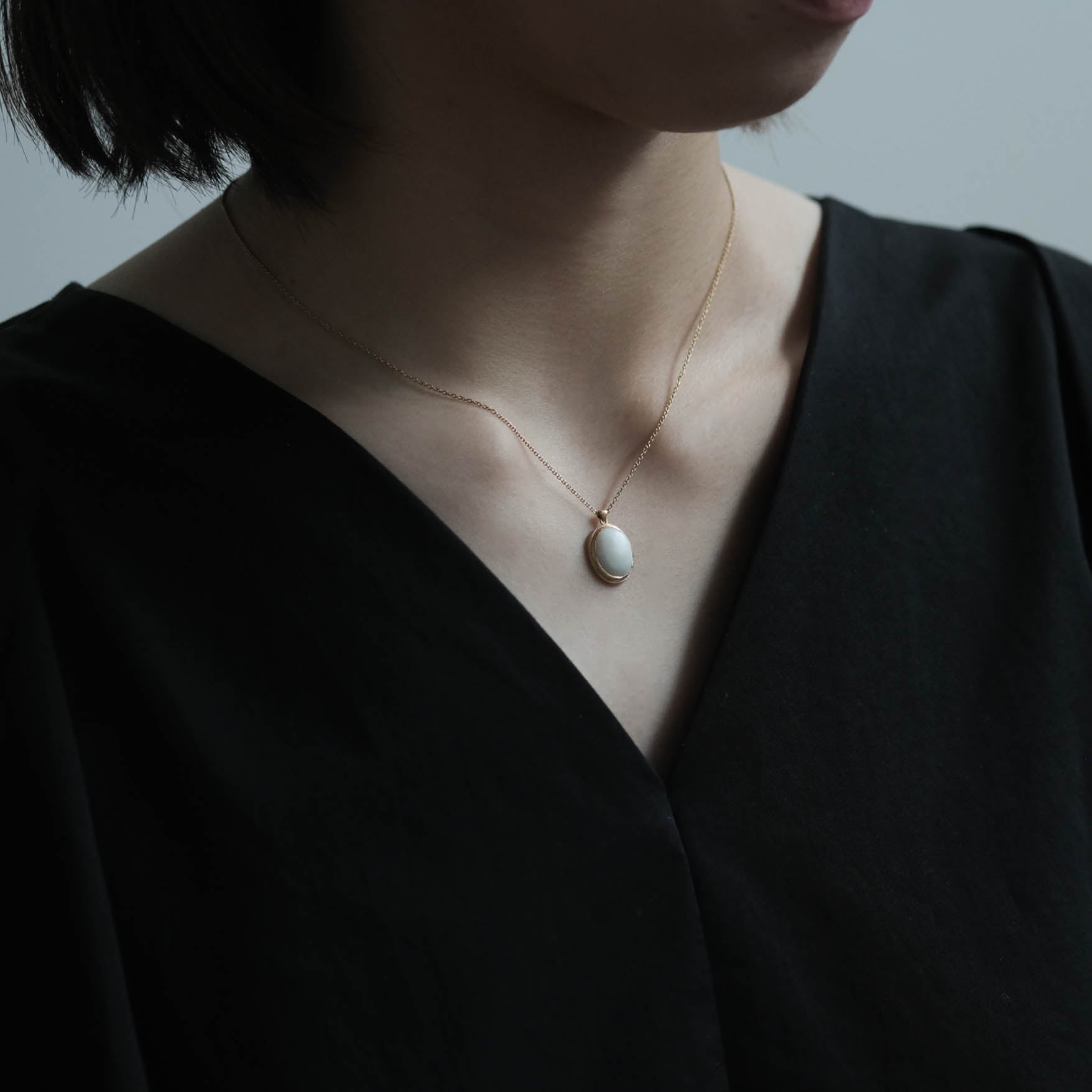 Atelier d'antan - Oval Shell Necklace［A023212AN036 K18］ネックレス