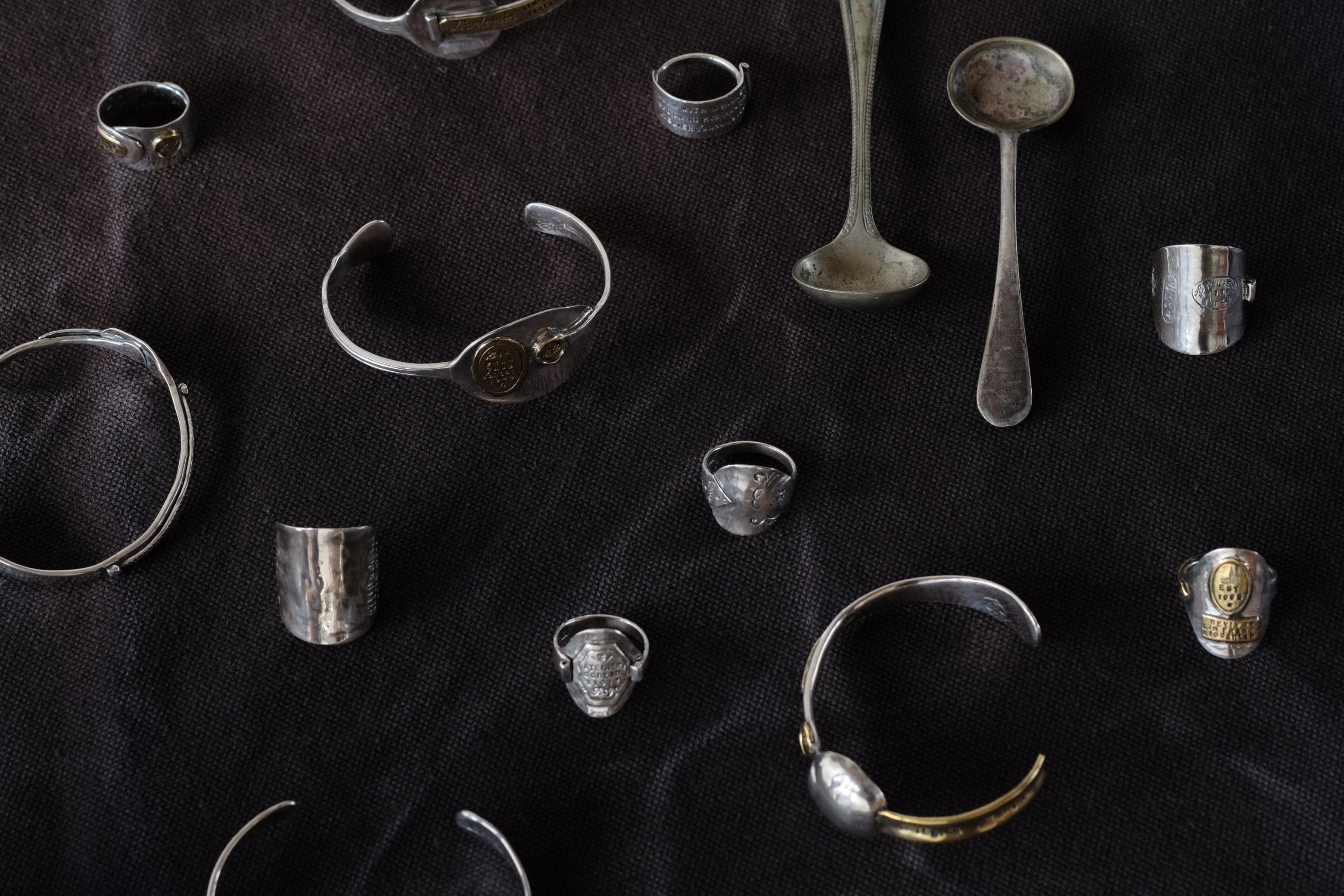 Mushroom spoon bangle［A202222AB090 Silver/Brass 1］バングル