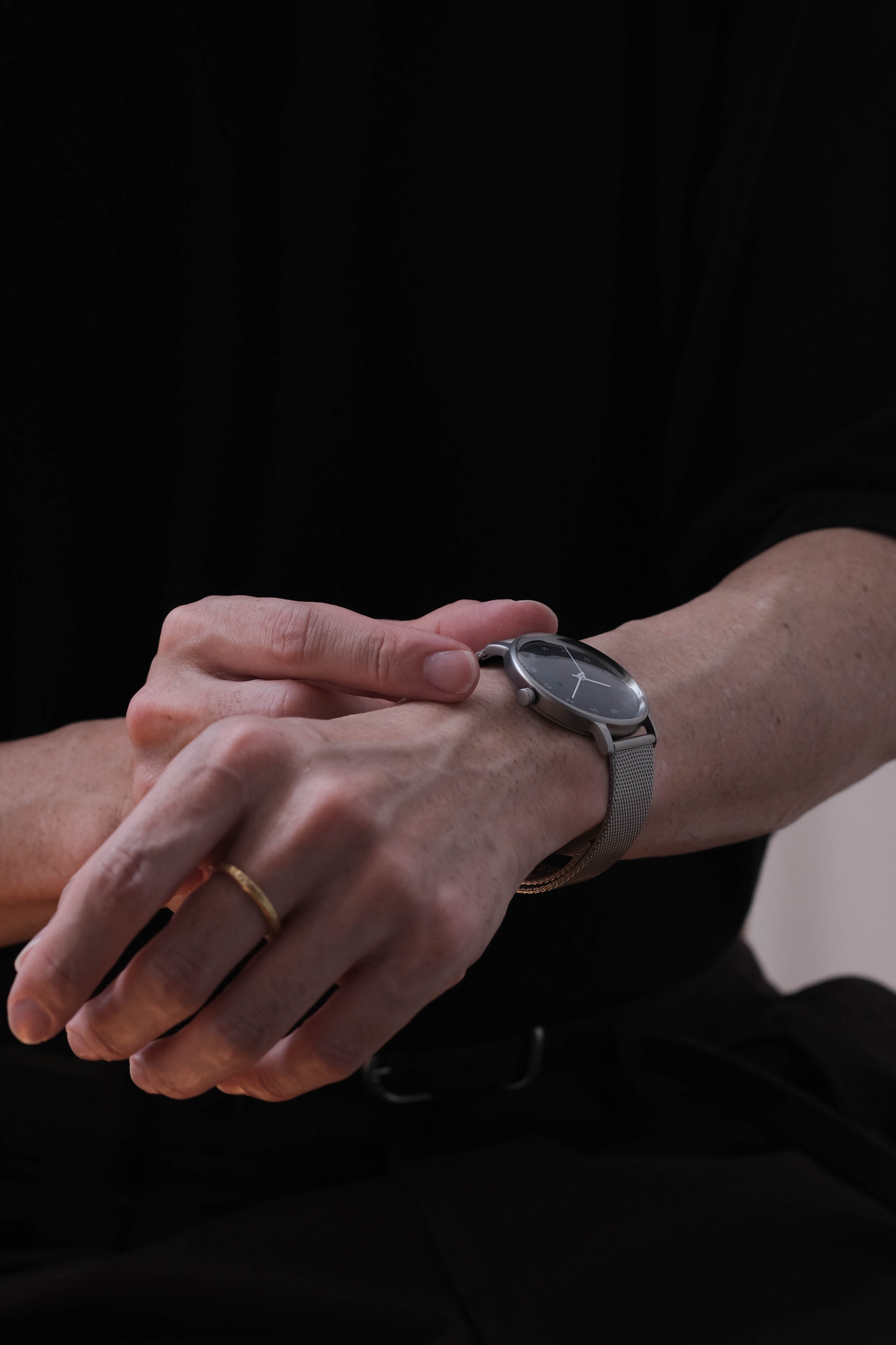 sazare SK01［No.01.02.00ME SS SILVER MIRROR FINISH / BLACK DIAL