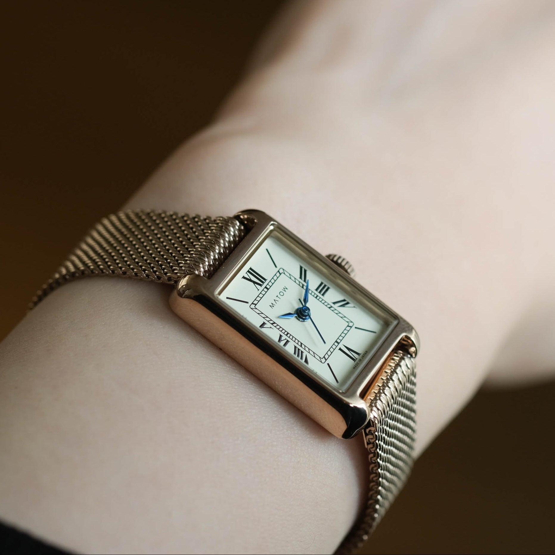 MATOW-Tsuki 朧月 ［MW004002 - Rose Gold Mesh］腕時計