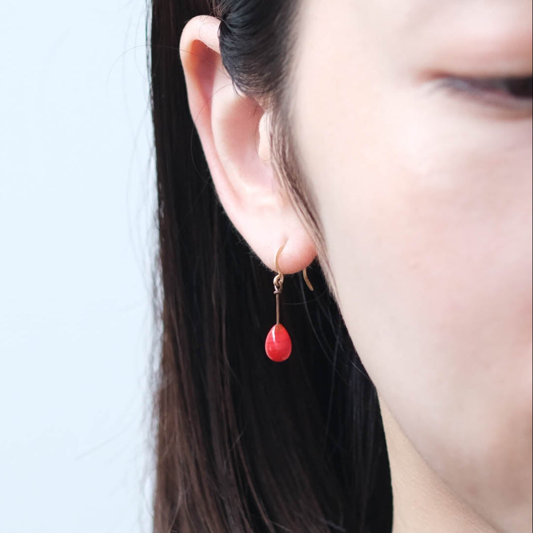 Toile-Deadstock Glass Beads Hook［A302202AP143］ピアス