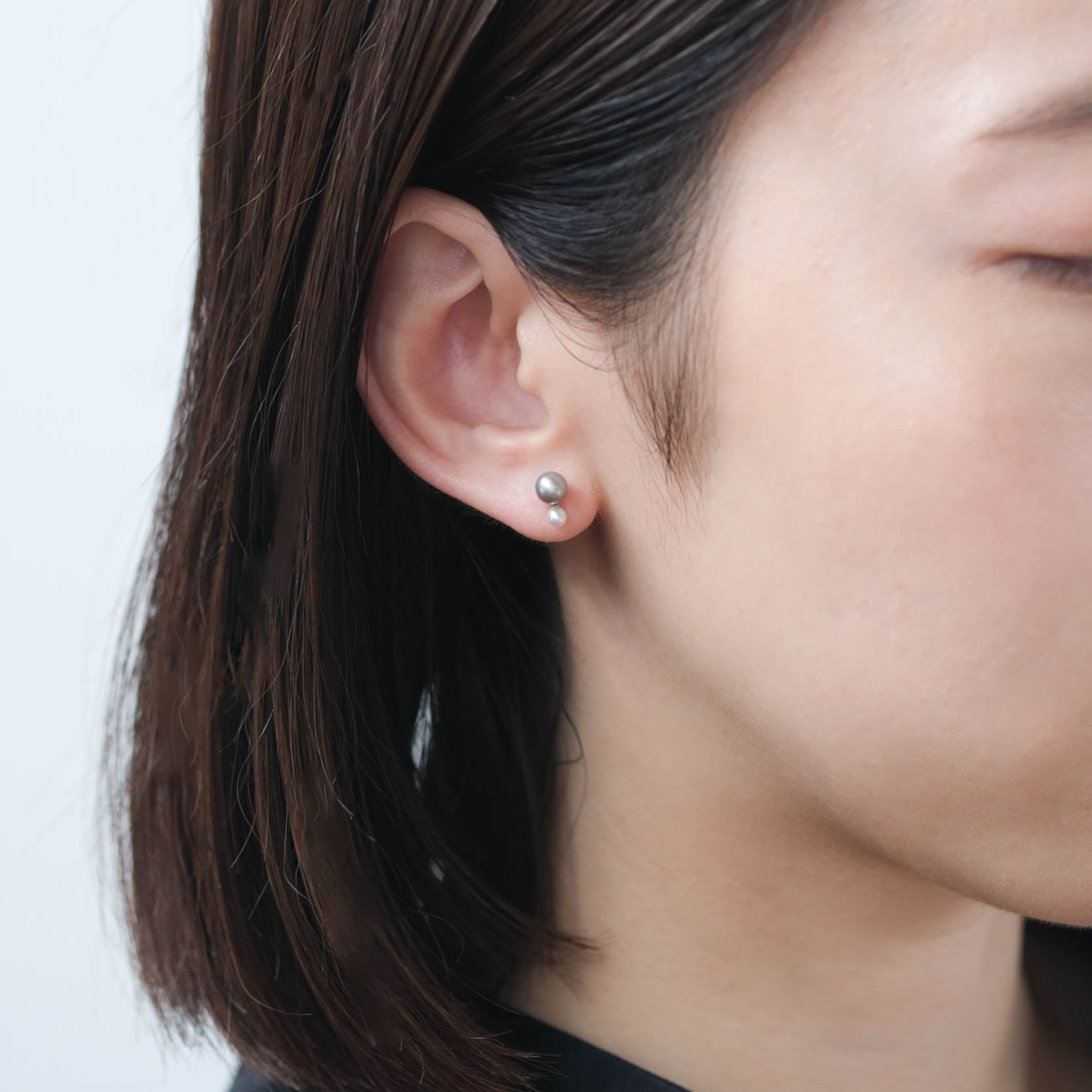Toile - Two-tone Round Pearl Pierce［A301231AP270 K10YG］ピアス
