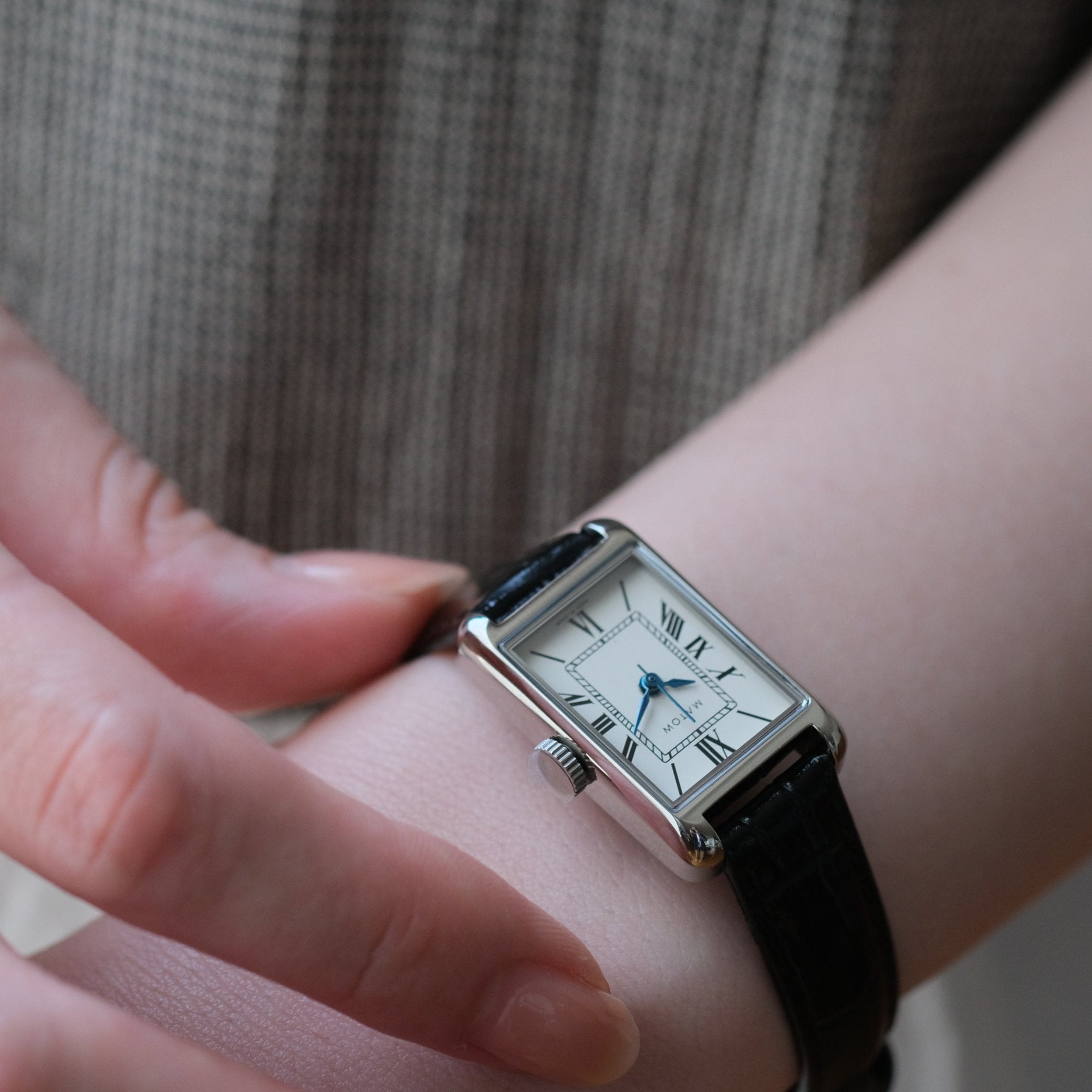 MATOW : Tsuki 朧月 Silver Black Leather