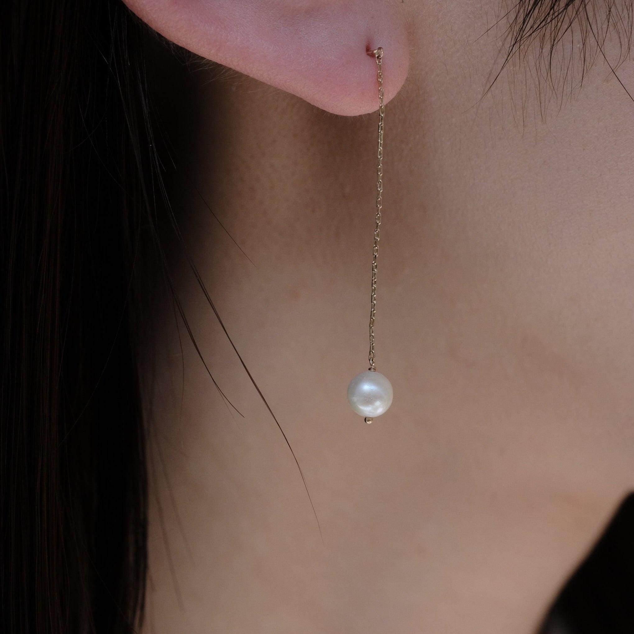 Toile by Atelier d'antan : Round Pearl Chain Pierce A301221A253
