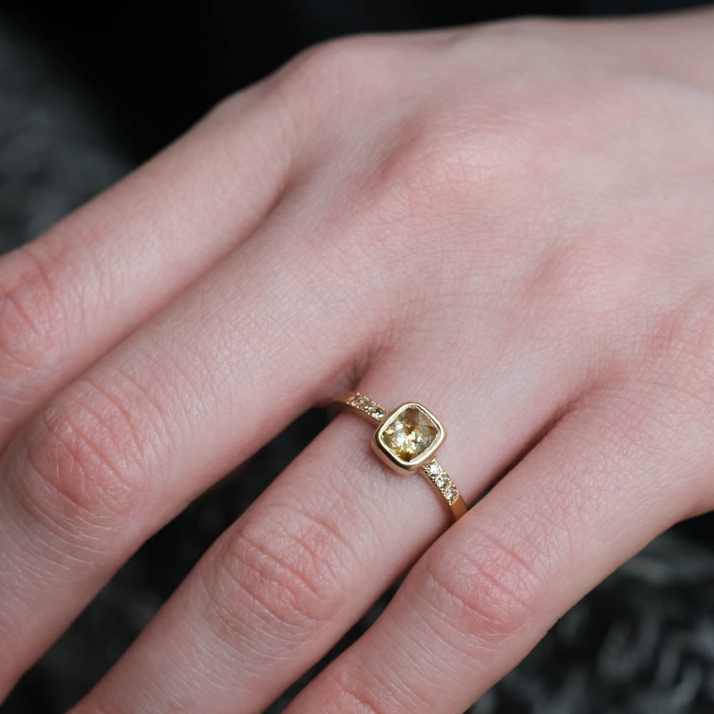 atelier plow-ローズカットダイヤモンド リング［Diamond K18YG #11］