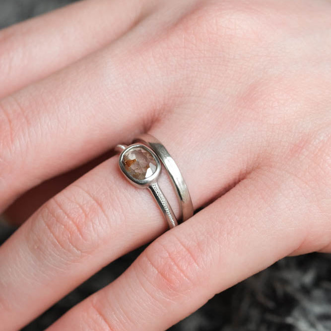 atelier plow-ローズカットダイヤモンド リング［Diamond Pt900 #11］