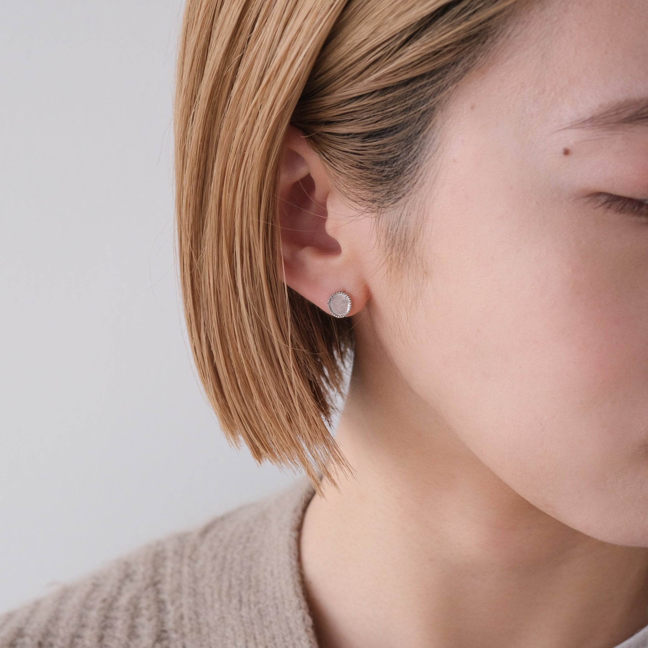 atelier plow - スライスダイヤモンド ピアス