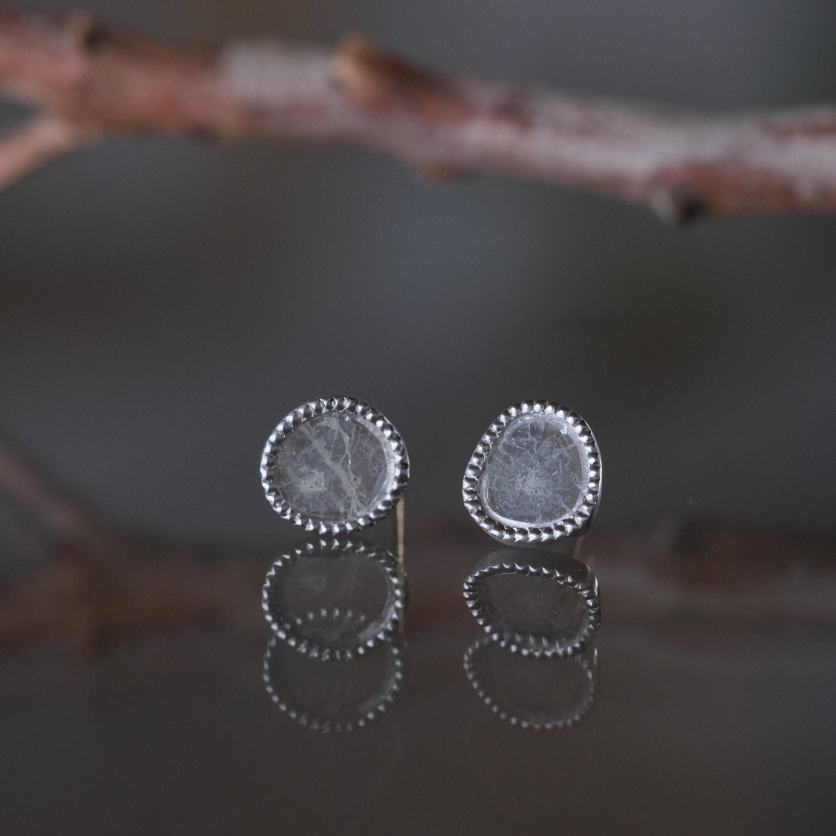 atelier plow - スライスダイヤモンド ピアス