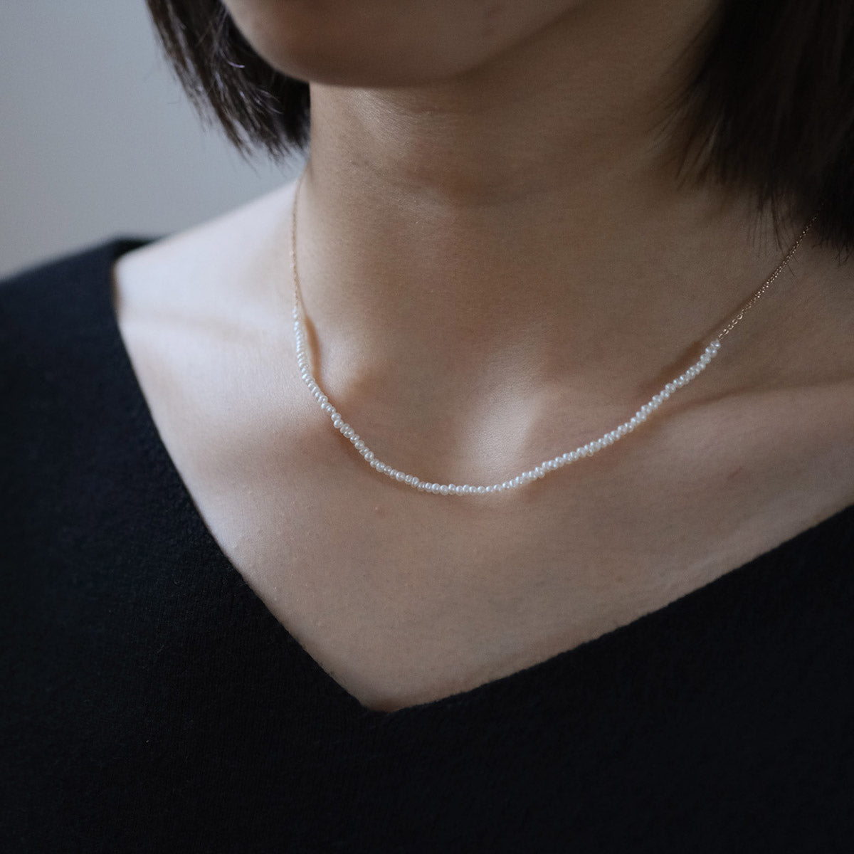 Round Pearl Chain Necklace［A301232AN282 K10］ネックレス