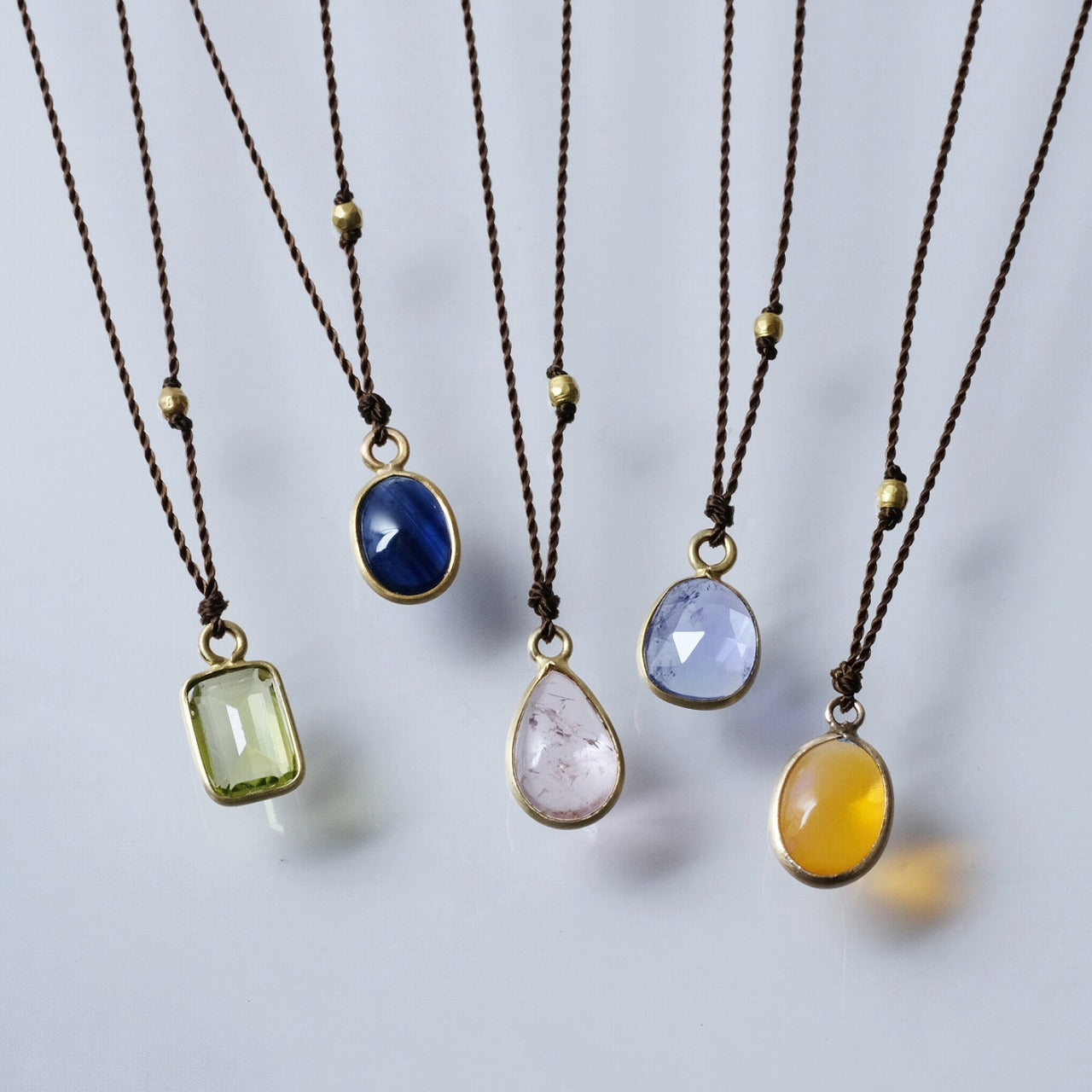 SOURCE objects - Enclosed Stone Necklace［Colored Stone K18］ネックレス