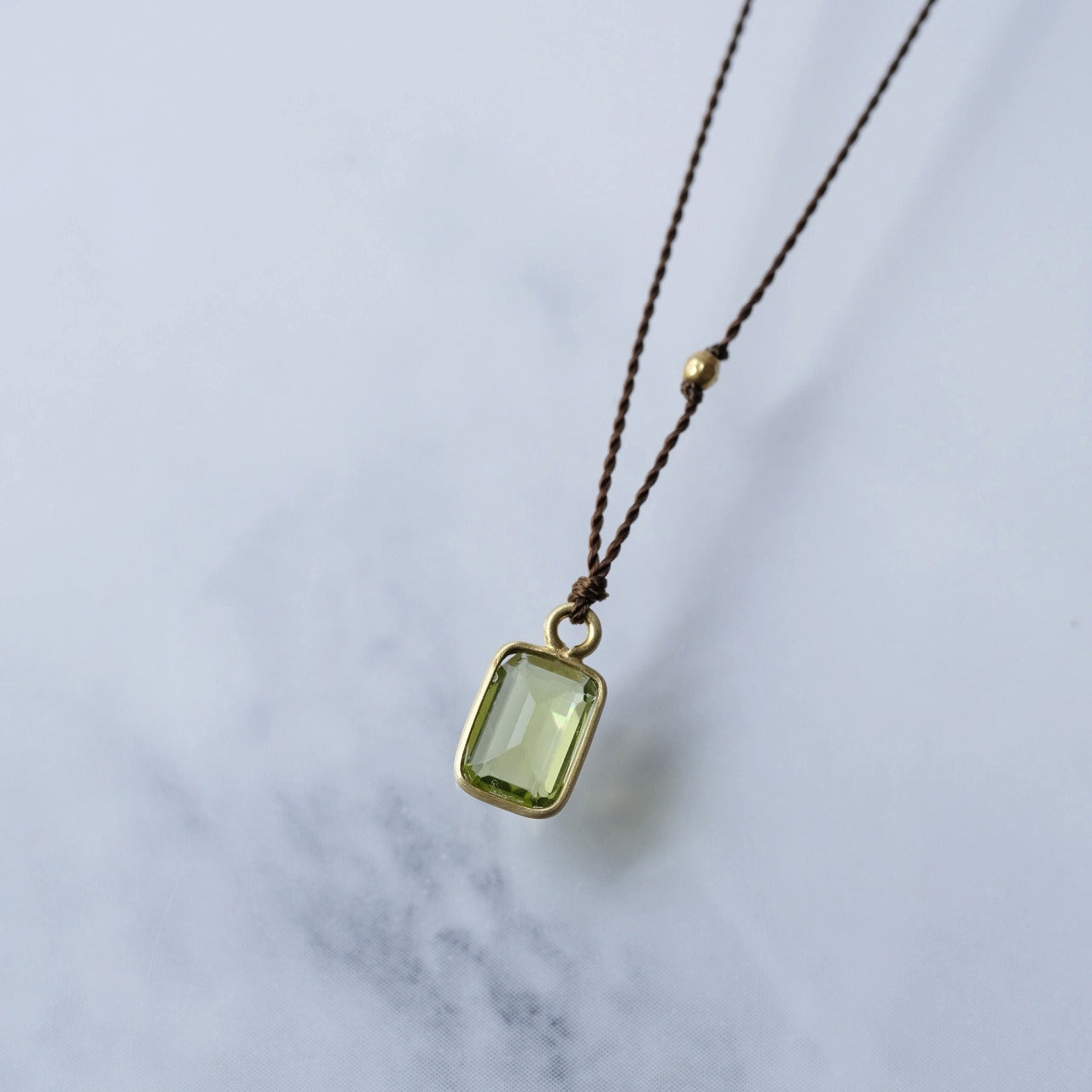 SOURCE objects - Enclosed Stone Necklace［Colored Stone K18］ネックレス