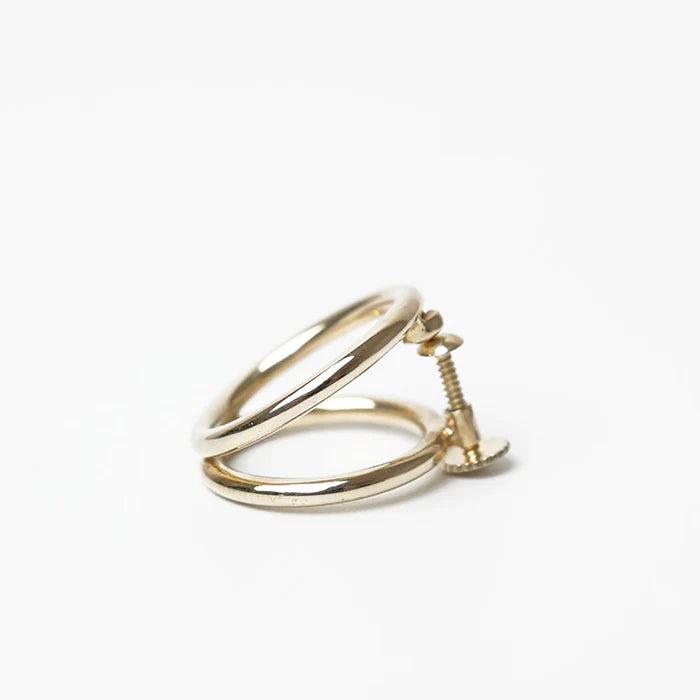 januka-CLIP THICK EARRING S［SV/K18GP］
