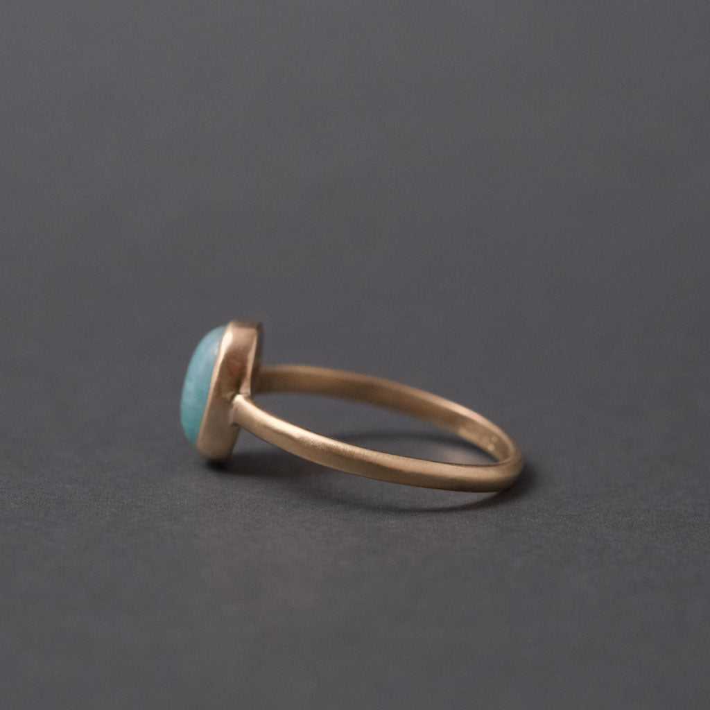 Oval Stone Ring - Amazonite［A301212AR243 K10］リング