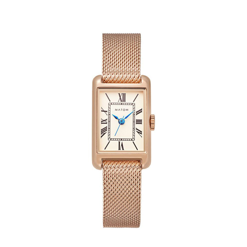 MATOW-Tsuki 朧月 ［MW004002 - Rose Gold Mesh］腕時計