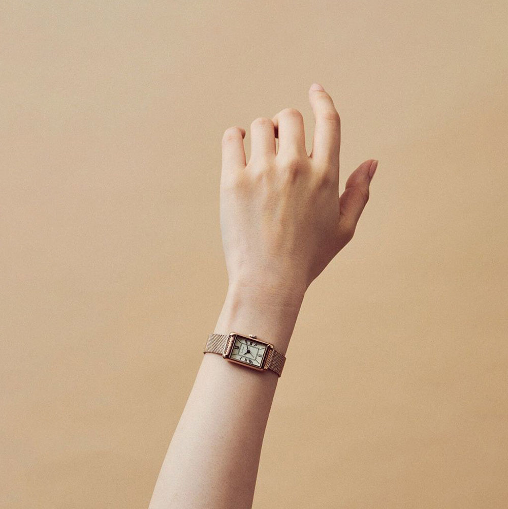 MATOW-Tsuki 朧月 ［MW004002 - Rose Gold Mesh］腕時計