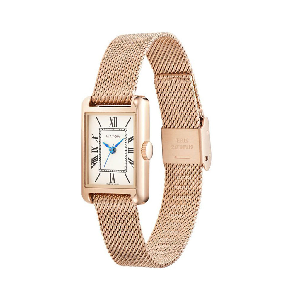 MATOW-Tsuki 朧月 ［MW004002 - Rose Gold Mesh］腕時計