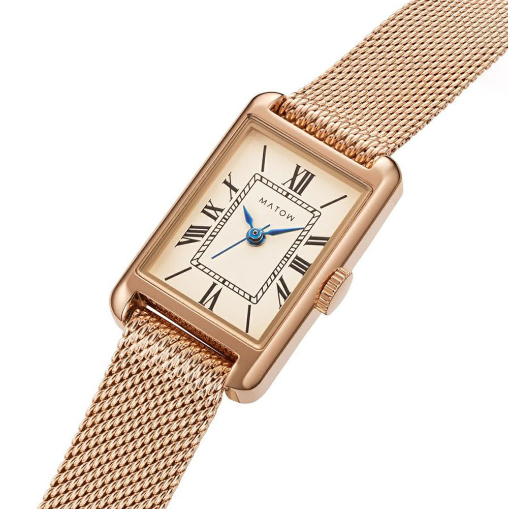 MATOW-Tsuki 朧月 ［MW004002 - Rose Gold Mesh］腕時計