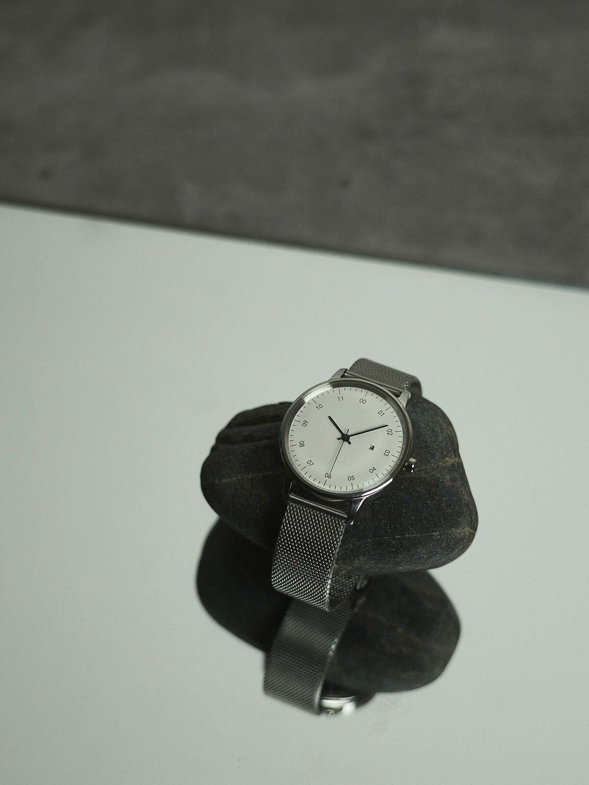 sazare SK01［No.01.01.00ME SS SILVER MIRROR FINISH / WHITE DIAL / SILVER MESH］腕時計