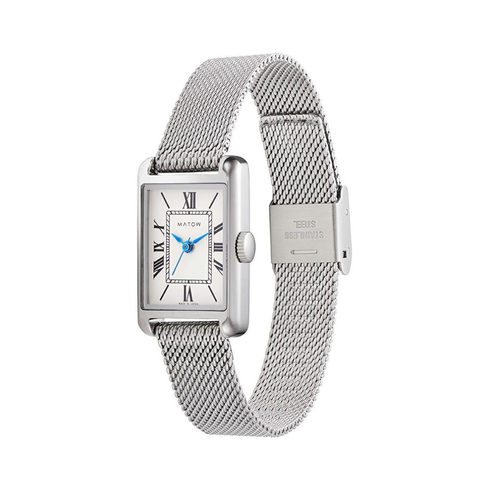 MATOW-Tsuki 朧月 ［MW004001-Silver Mesh］腕時計