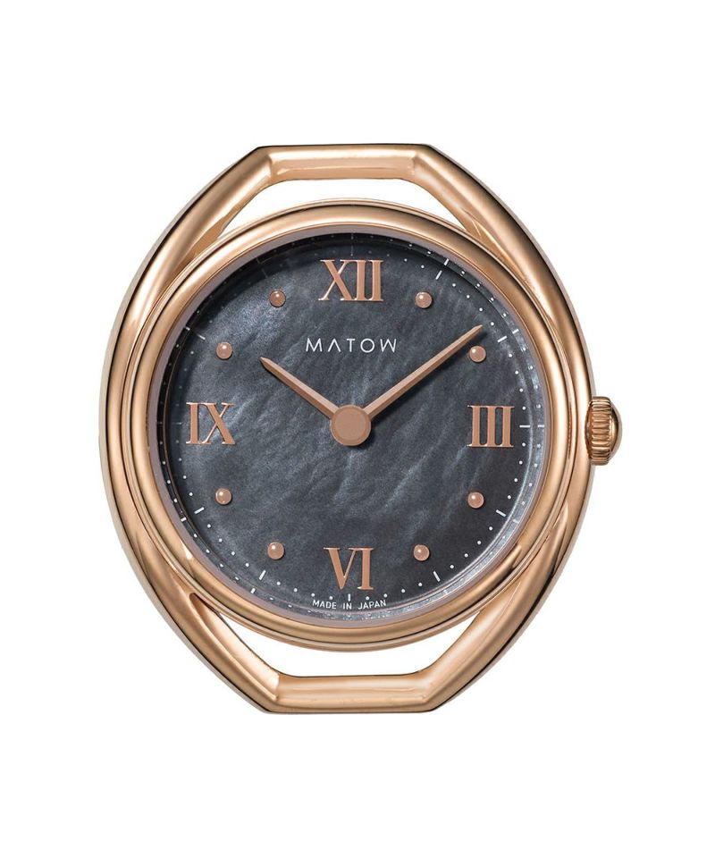 MATOW Shiki ROUND 藍炭 ユーカリ［mw001011 Rose Gold-Black］腕時計