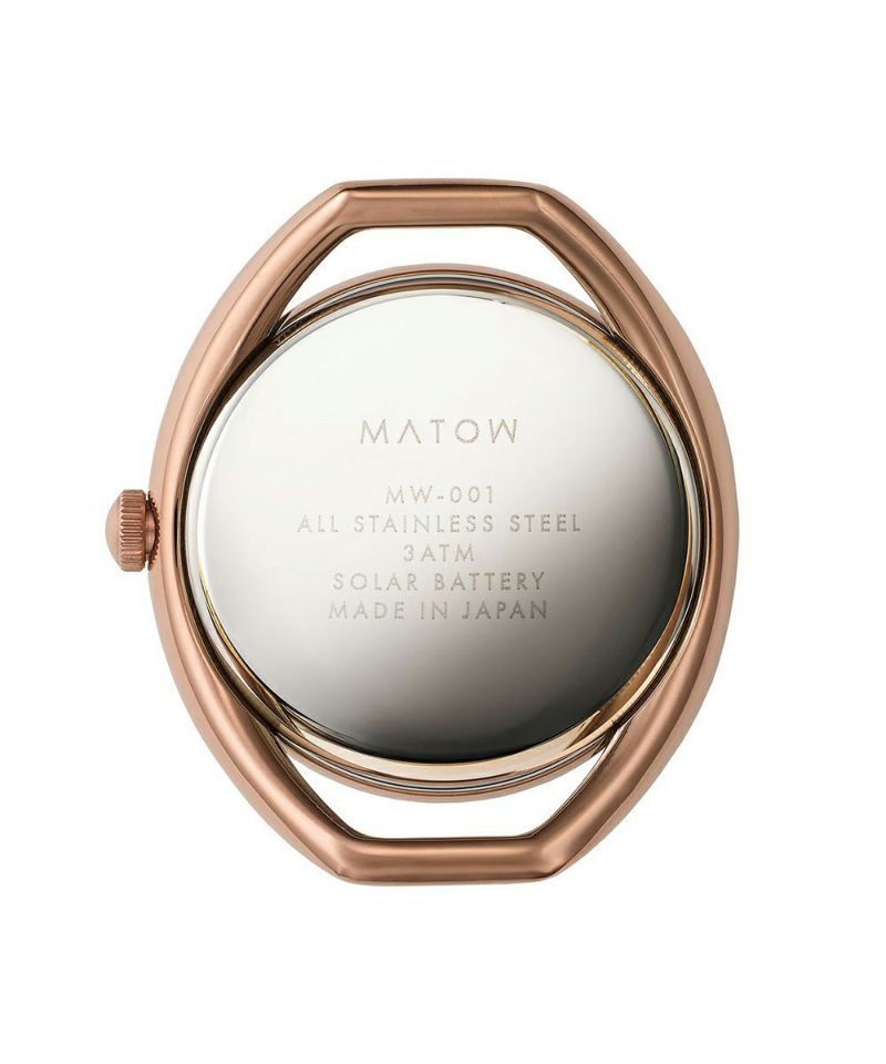 MATOW Shiki ROUND 藍炭 ユーカリ［mw001011 Rose Gold-Black］腕時計