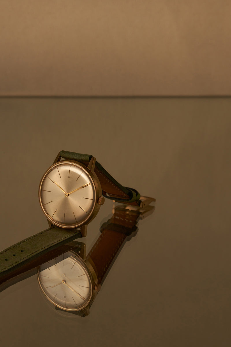 INSTRMNT［Dress Watch 36mm - Olive × Gold ］ユニセックス 腕時計