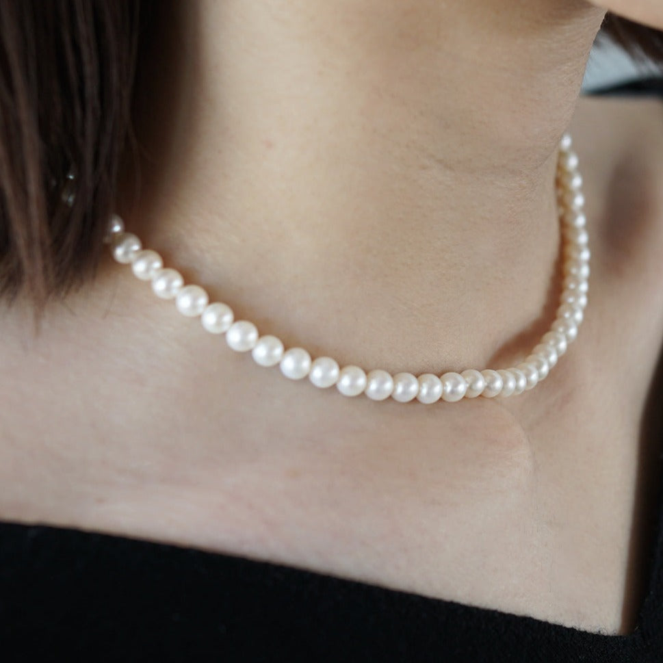 Round Pearl Necklace［A301112AN021 K10］ネックレス