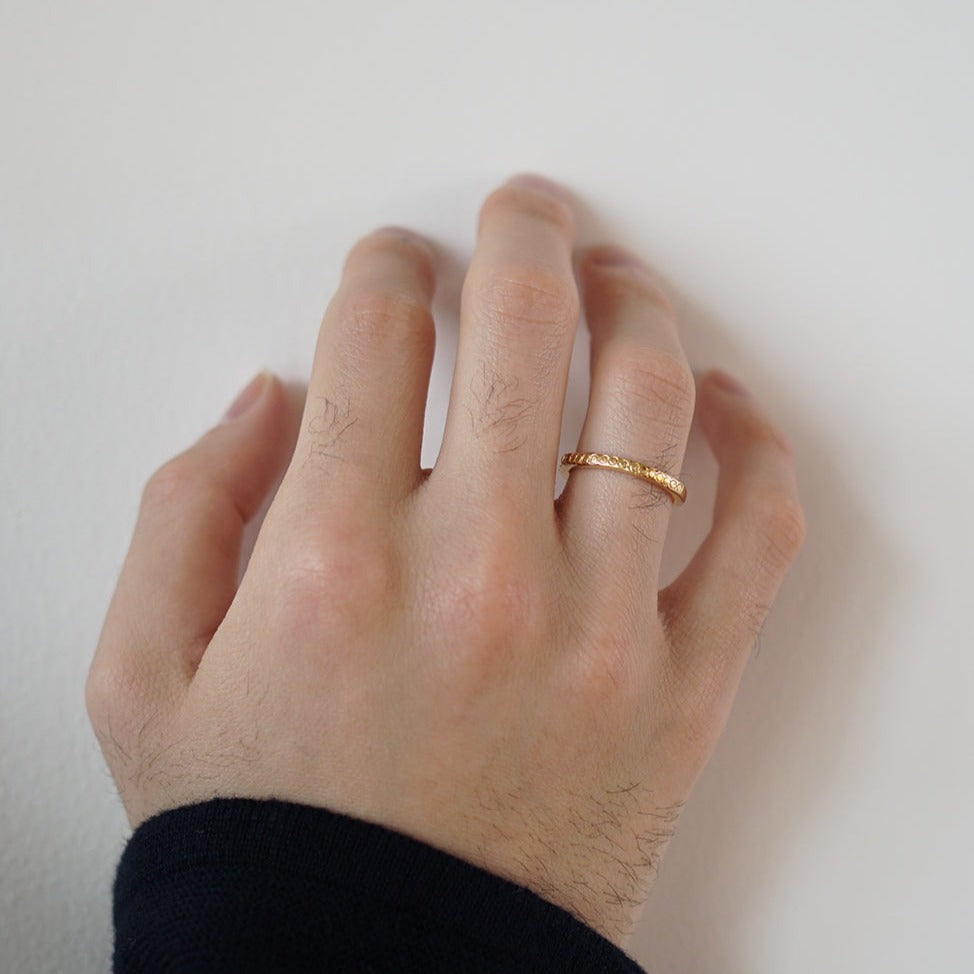 octagon ring k18 gold plated［AG921802GP Sterling silver］リング