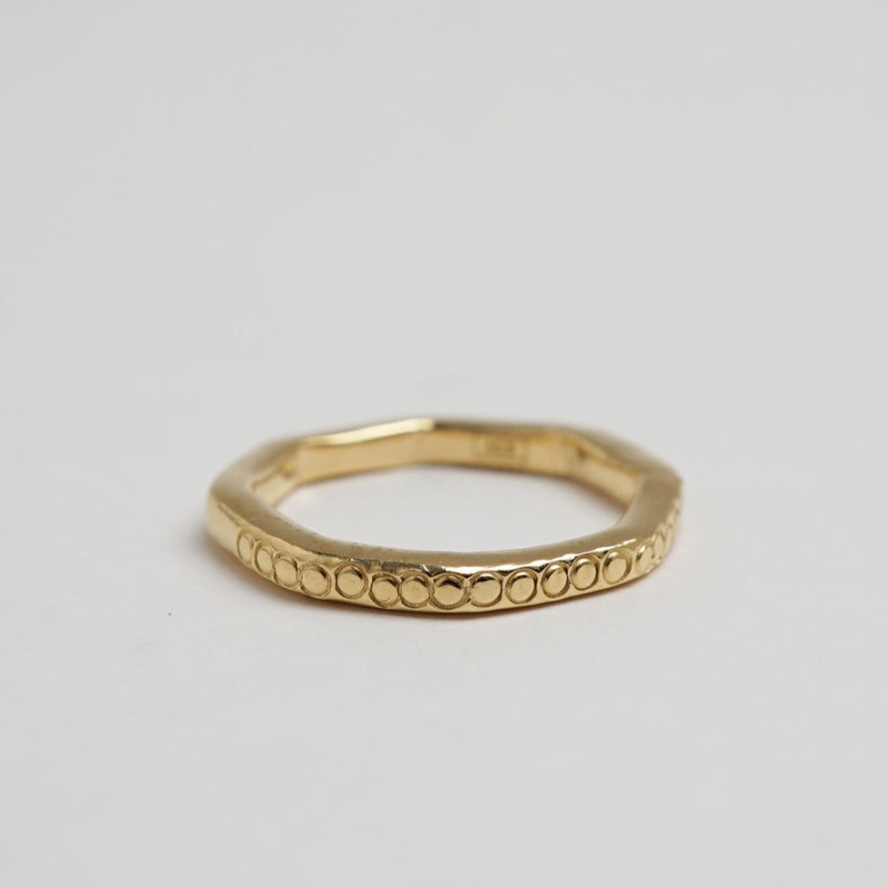 octagon ring k18 gold plated［AG921802GP Sterling silver］リング