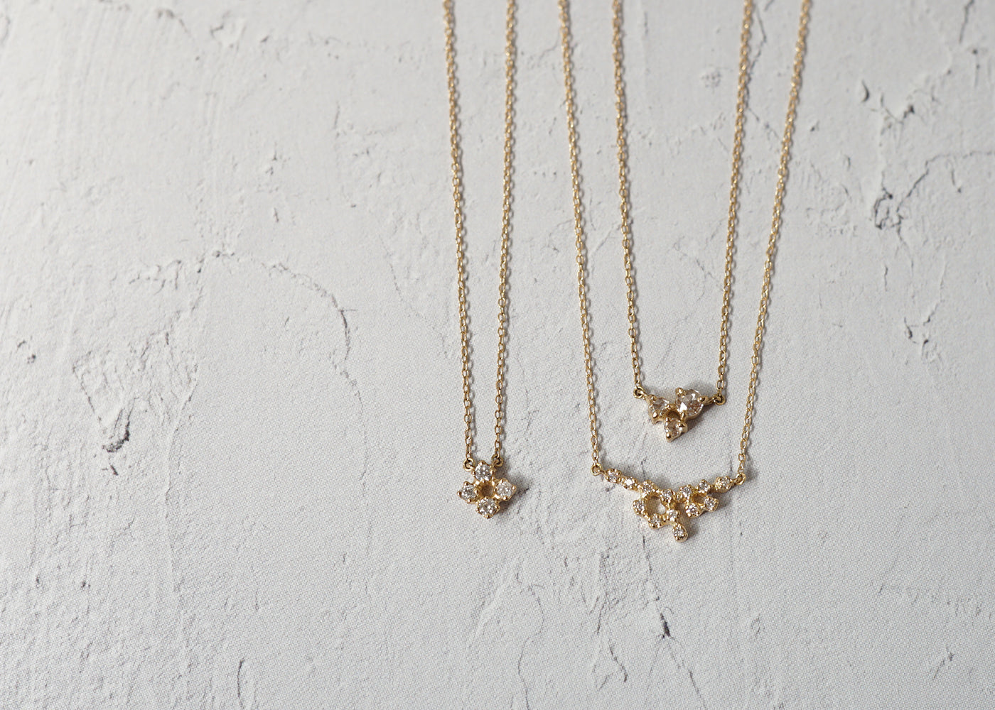 3 Rosecut Dia C Necklace［A022202AN026 K18］ネックレス