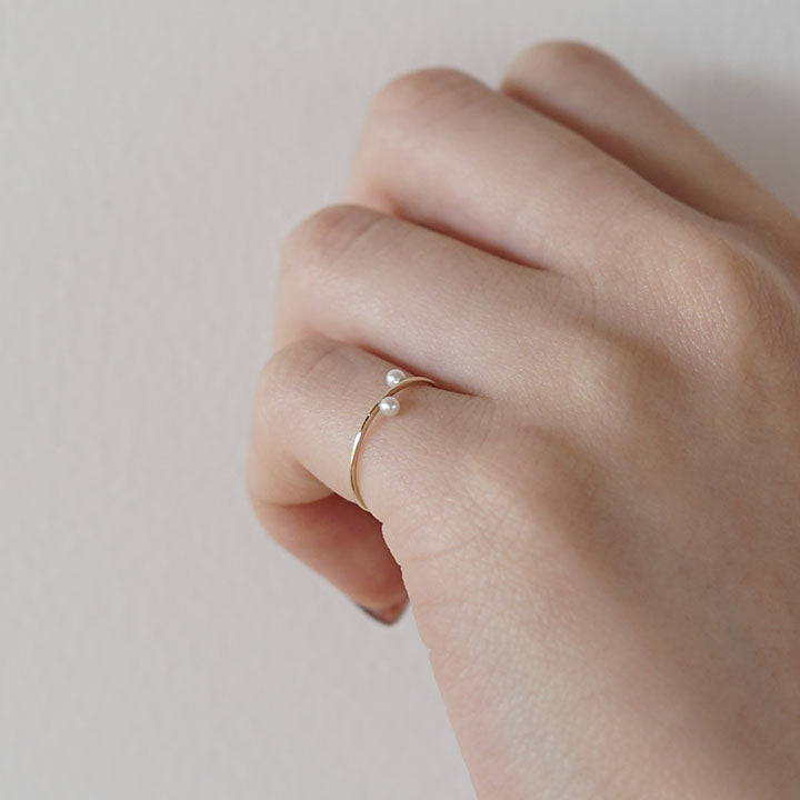 2 Round Pearl Ring［A301172AR119 K10］リング