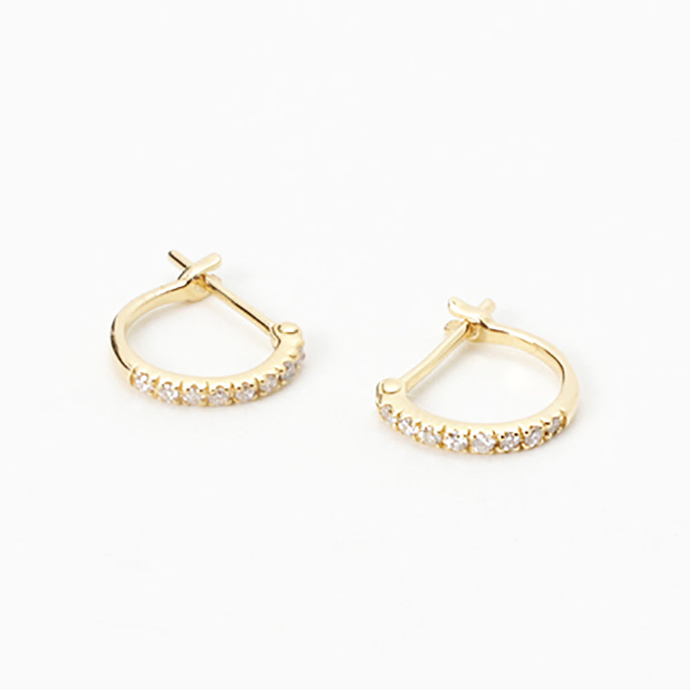 sowi マイクロセッティング スモールピアス K18YG ピアス(両耳用)