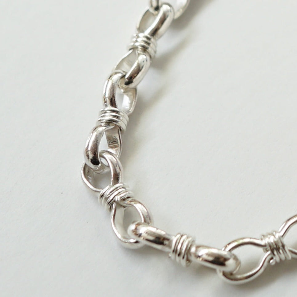 wrapped link chain bracelet ［AG950904 Britannia silver］ブレスレット